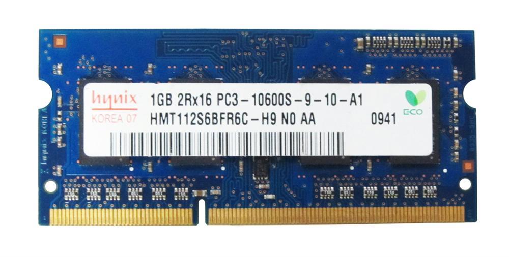 HMT112S6BFR6C-H9N0 Hynix 1GB PC3-10600 DDR3-1333MHz non-ECC Unbuffered CL9 204-Pin SoDimm Single Rank Memory Module