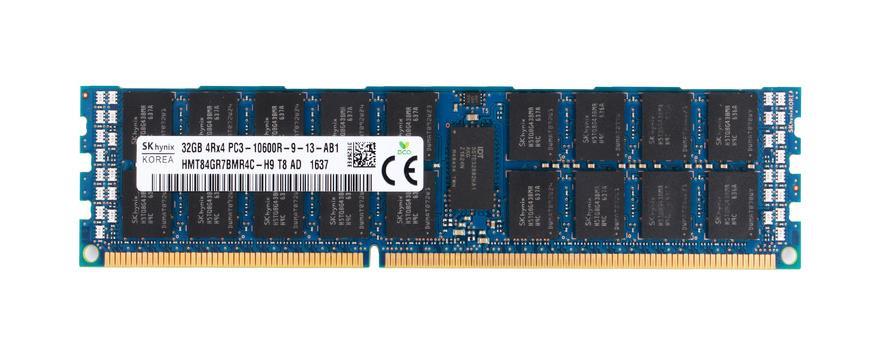 HMT84GR7BMR4C-H9T8-AD Hynix 32GB PC3-10600 DDR3-1333MHz ECC Registered CL9 240-Pin DIMM Quad Rank Memory Module