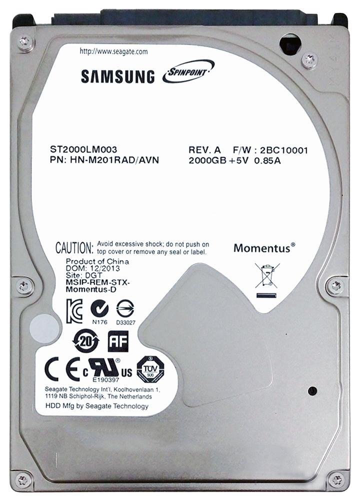HN-M201RAD/AVN Samsung Spinpoint M9T 2TB 5400RPM SATA 6Gbps 32MB Cache 2.5-inch Internal Hard Drive