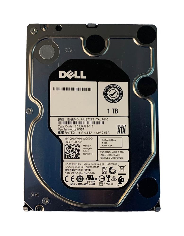 HNWHH Dell 1TB 7200RPM SATA 6Gbps 3.5-inch Internal Hard Drive