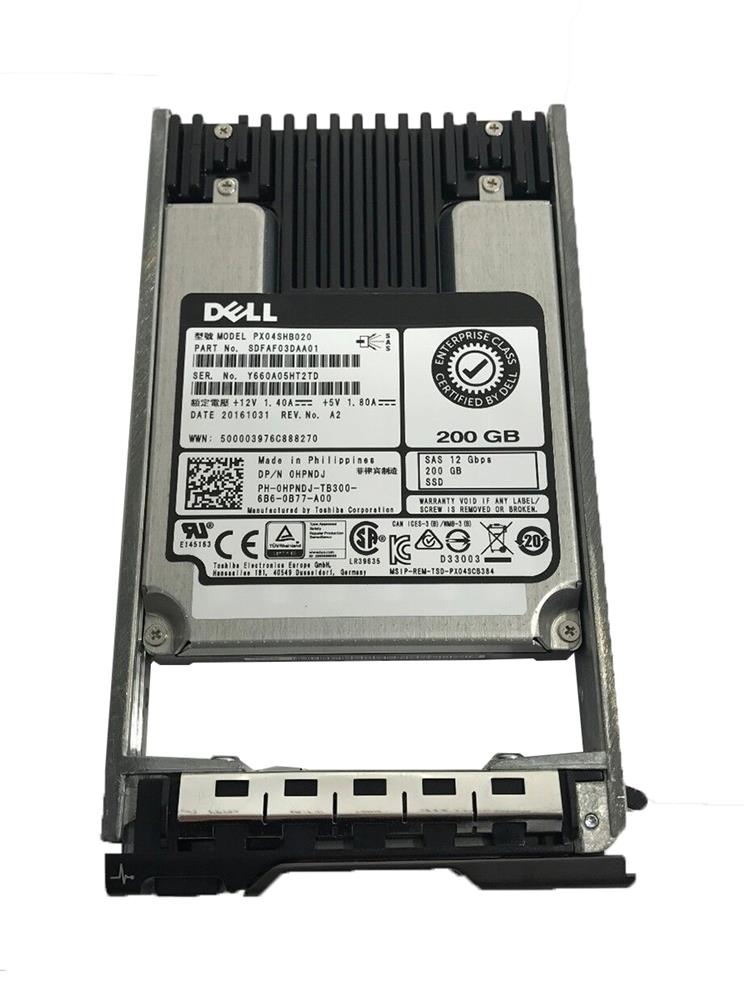 HPNDJ Dell 200GB eMLC SAS 12Gbps Write Intensive 2.5-inch Internal Solid State Drive (SSD)