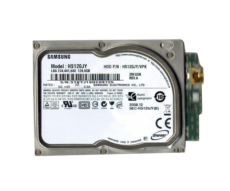 HS120JY Samsung Spinpoint N2B 120GB 4200RPM USB 2.0 2MB Cache 1.8-inch Internal Hard Drive
