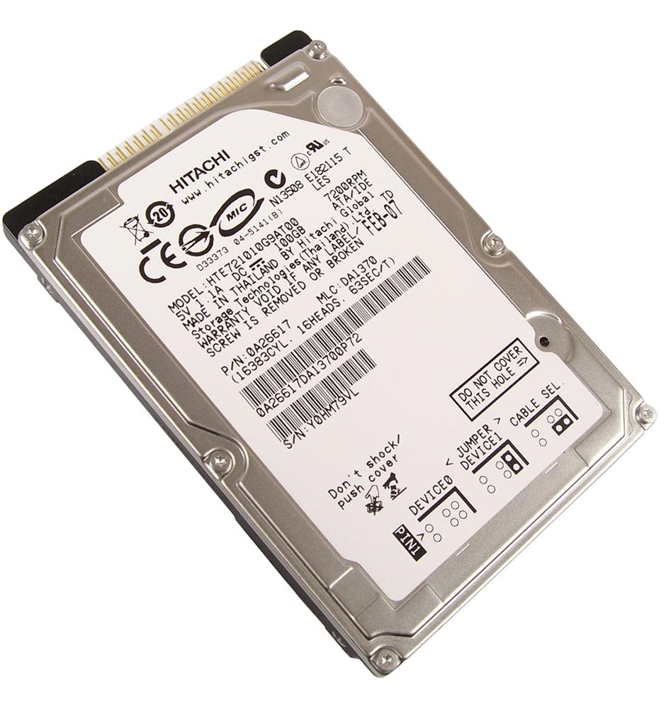 HTE721010G9AT00 HGST Hitachi Travelstar E7K100 100GB 7200RPM ATA-100 8MB Cache 2.5-inch Internal Hard Drive