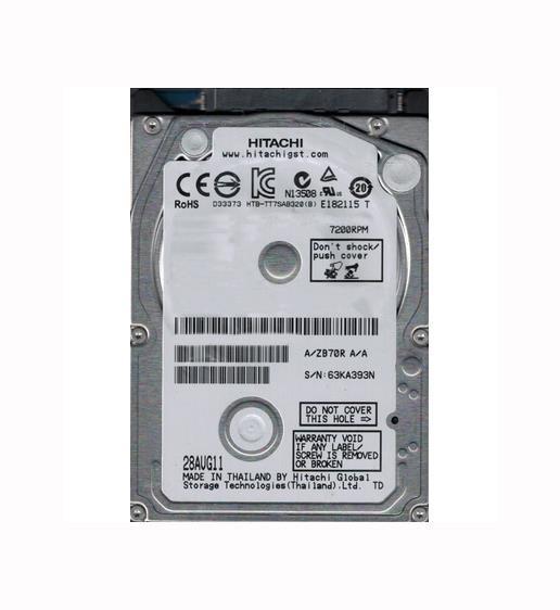 HTE723232L9A300 Hitachi Travelstar 7K320 320GB 7200RPM SATA 3Gbps 16MB Cache 2.5-inch Internal Hard Drive