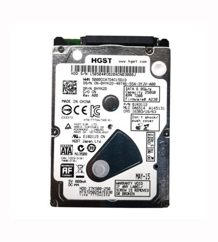 HTS725025A7E630 HGST Hitachi Travelstar Z7K500 250GB 7200RPM SATA 6Gbps 32MB Cache (512e) 2.5-inch Internal Hard Drive