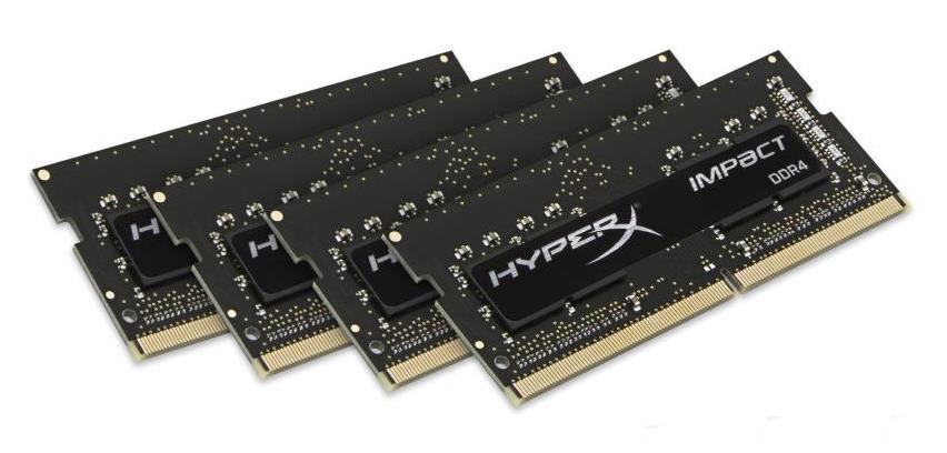 HX421S14IBK4/64 Kingston HyperX Impact 64GB Kit (4 X 16GB) PC4-17000 DDR4-2133MHz non-ECC Unbuffered CL14 (14-14-14) 260-Pin SoDimm Memory (Kit of 4)