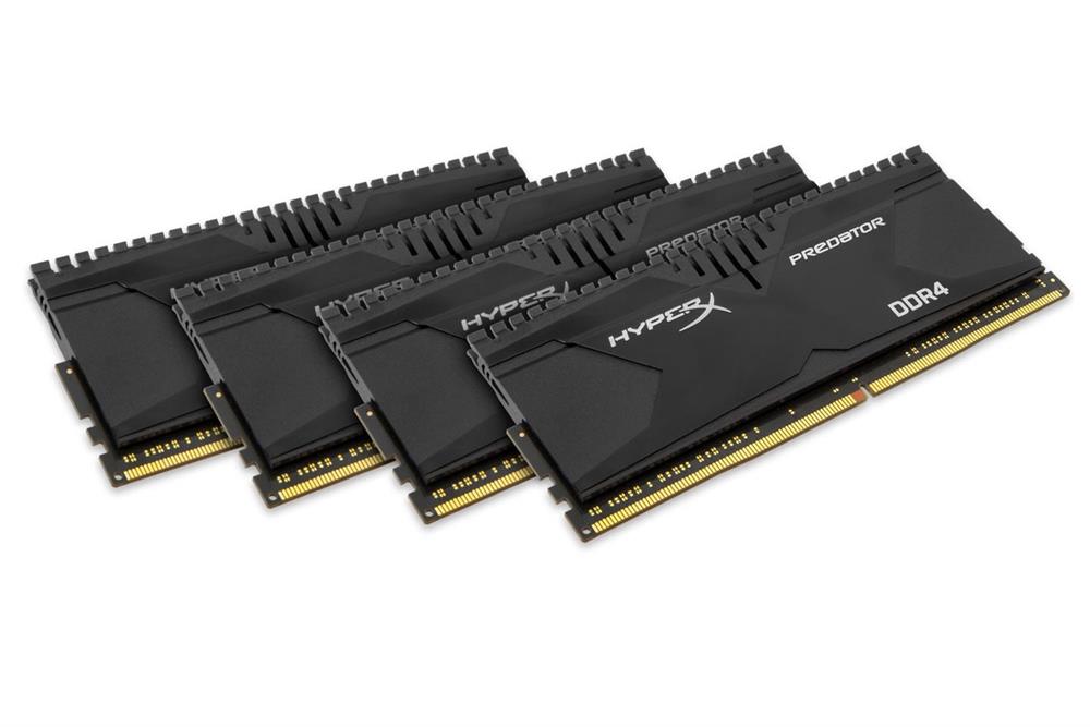 HX424C12PB3K4/64 Kingston XMP HyperX Predator 64GB Kit (4 X 16GB) PC4-19200 DDR4-2400MHz non-ECC Unbuffered CL12 (12-14-14) 288-Pin DIMM 1.35V Low Voltage Memory (Kit of 4)
