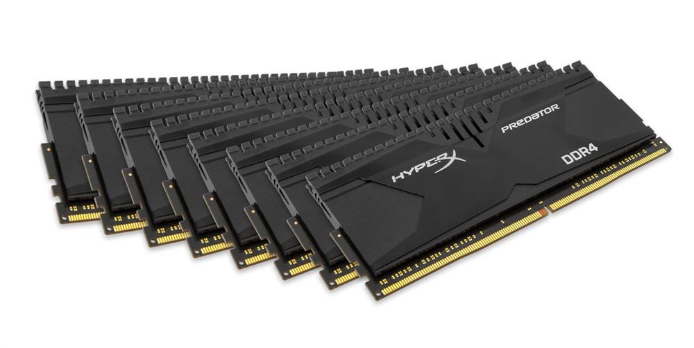 HX430C15PB3K8/128 Kingston XMP HyperX Predator 128GB Kit (8 X 16GB) PC4-24000 DDR4-3000MHz non-ECC Unbuffered CL15 (15-17-17) 288-Pin DIMM 1.35V Low Voltage Memory (Kit of 8)