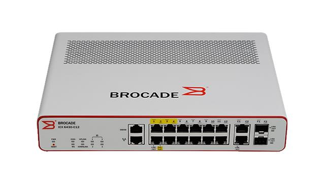 ICX6450-C12-PD Brocade Communication Systems 1Gbps 2-Ports Compact Switch 4 PoE+ 2X100M/1G (Refurbished)