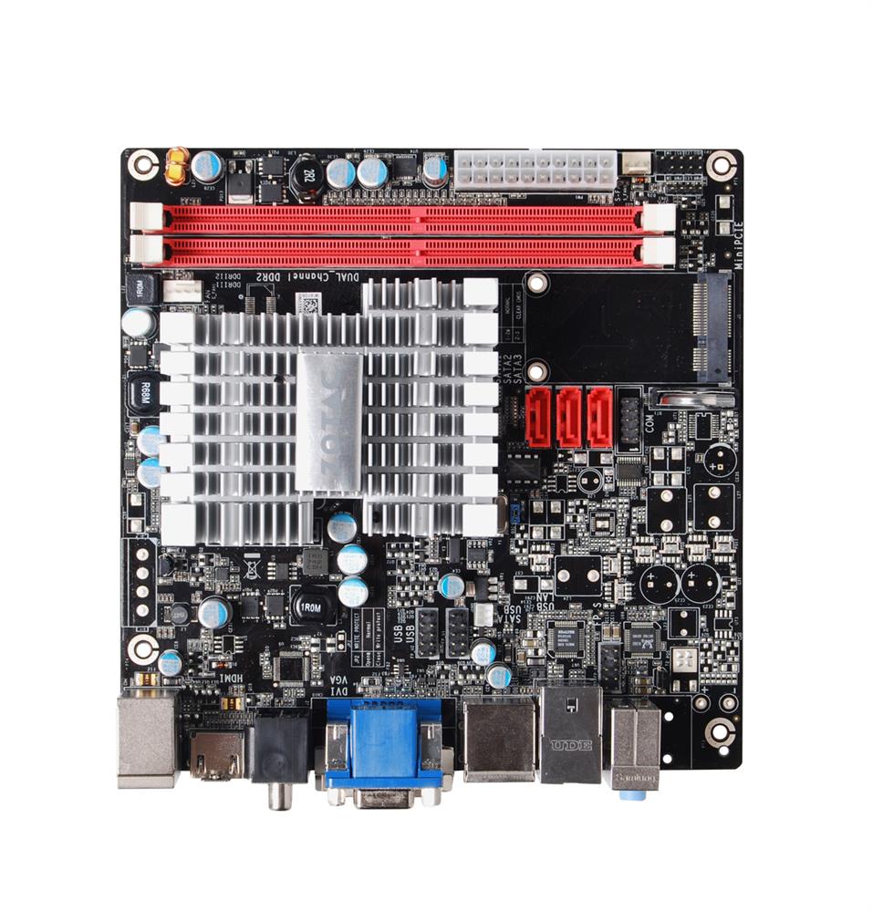 IONITX-B-E ZOTAC IONITX-B Desktop Motherboard nVIDIA Chipset Mini ITX Socket 437 533 MHz FSB DDR2 SDRAM SATA/300 5.1 Channel Audio (Refurbished)