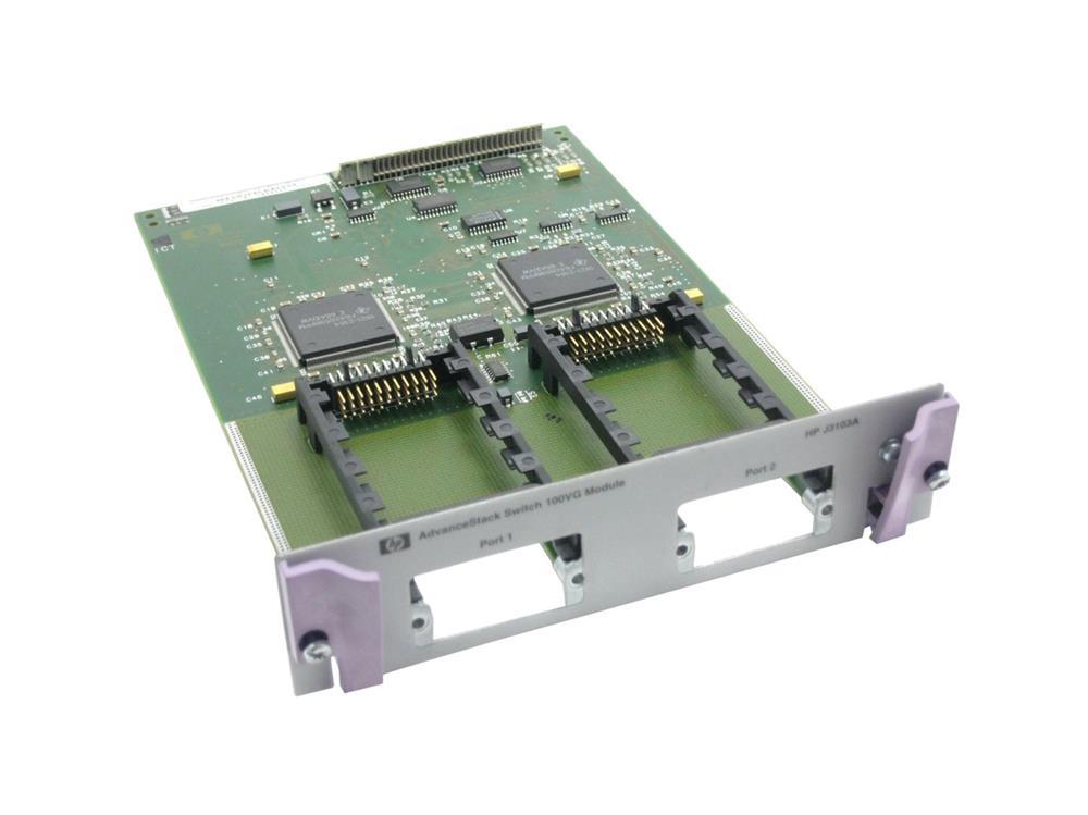 J3103AU HP Communication 2-Port DB-9 100VG AdvanceStack Switch 2000 Expension Module Rack Mountable (Refurbished)