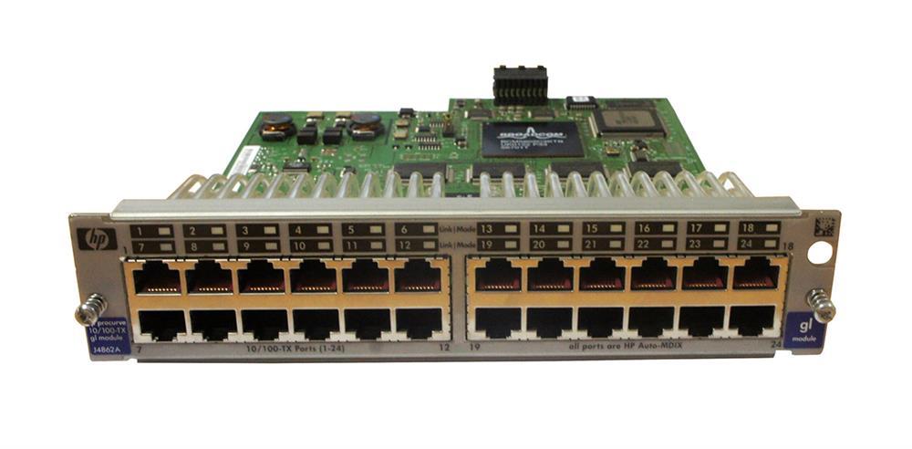 J4862-69301 HP ProCurve 4104GL 24-Ports 10/100Base-TX RJ-45 Ethernet Switch Module (Refurbished)