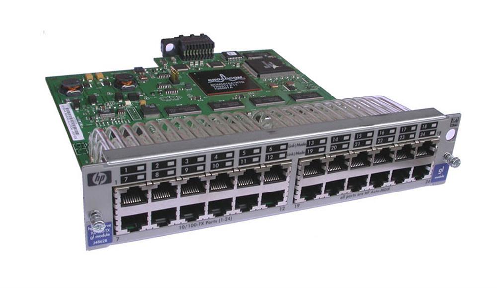 J4862BR HP ProCurve 4104GL 24-Ports 10/100Base-TX RJ-45 Ethernet Switch Module (Refurbished)