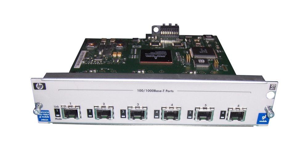 J4863A#ABA HP ProCurve Switch 4108GL 6-Port 100/1000Base-T RJ-45 Fast Ethernet Switch Module (Refurbished)