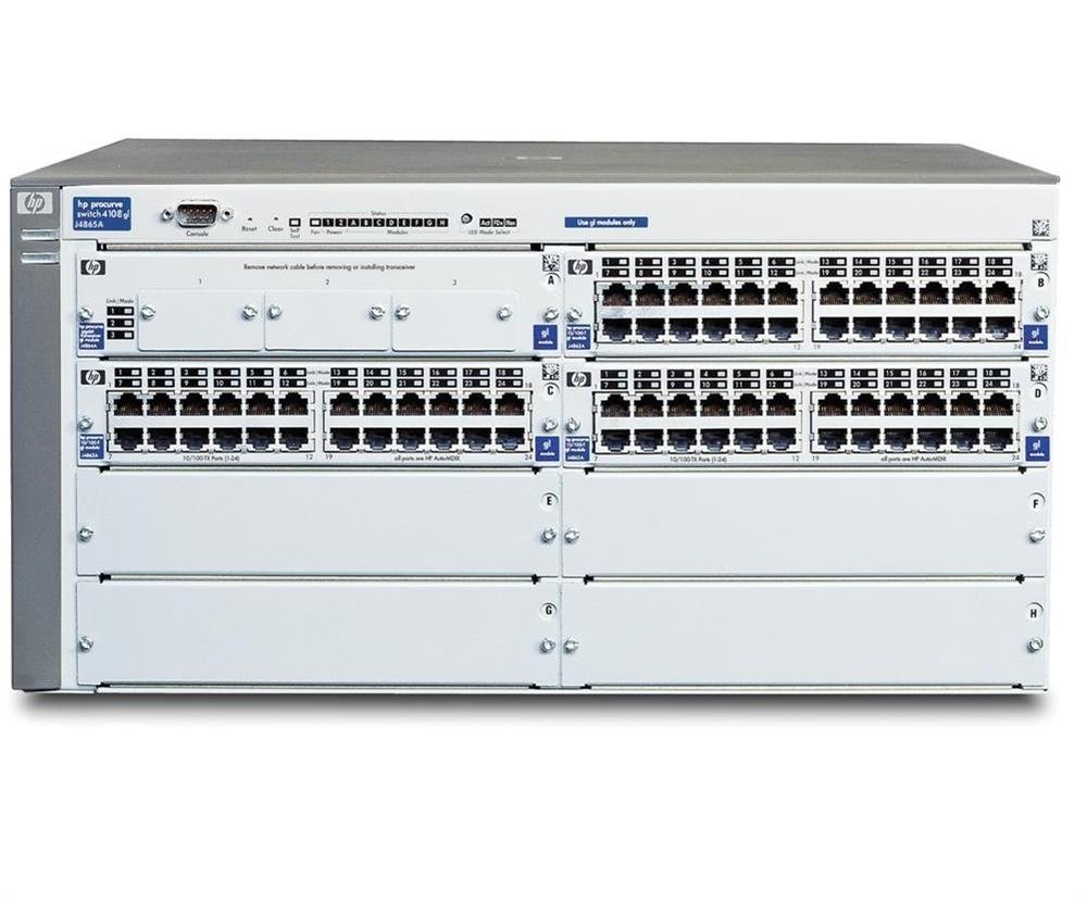 J4865A-ACC HP ProCurve 4108GL Networking Ethernet Switch 8-Slot Chassis with 1 Power Supply Module (Refurbished)