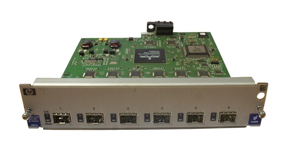 J4893A#ABA HP ProCurve Switch 4104GL/4108GL Mini-GBIC Ethernet Module 6 Open Transceiver Slots (Refurbished)