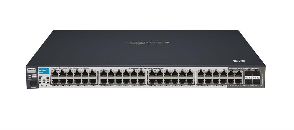 J9022AA HP ProCurve Switch 2810-48G 48-Ports Layer 2 Stackable Managed Ethernet Switch- 44 x 10/100/1000Base-T LAN + 4 x SFP (Mini-GBIC) (Refurbished)