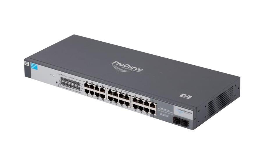 J9080-69001 HP ProCurve 1700-24 Ethernet Switch 22 x 10/100Base-TX LAN/ 2 x 10/100/1000Base-T LAN 2 x SFP (mini-GBIC) (Refurbished)