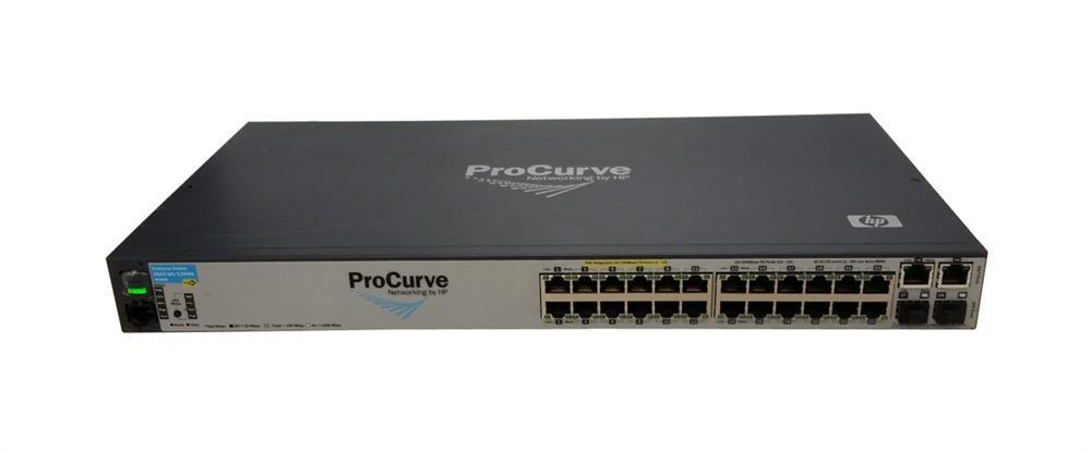 J9086A#ABA-A1 HP ProCurve 2610-24PWR 24-Ports 10/100Base-TX RJ-45 PoE Auto-sensing Manageable Layer3 Rack-mountable 1U Ethernet Switch with 2x SFP (mini-GBIC) Ports (Refurbished)