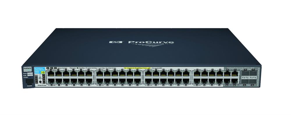 J9148-61001 HP Procurve Switch 2910AL-48G-PoE 48-Ports RJ-45 10/100/1000-T PoE Manageable Layer 3 Rack-mountable with Gigabit SFP Switch (Refurbished)