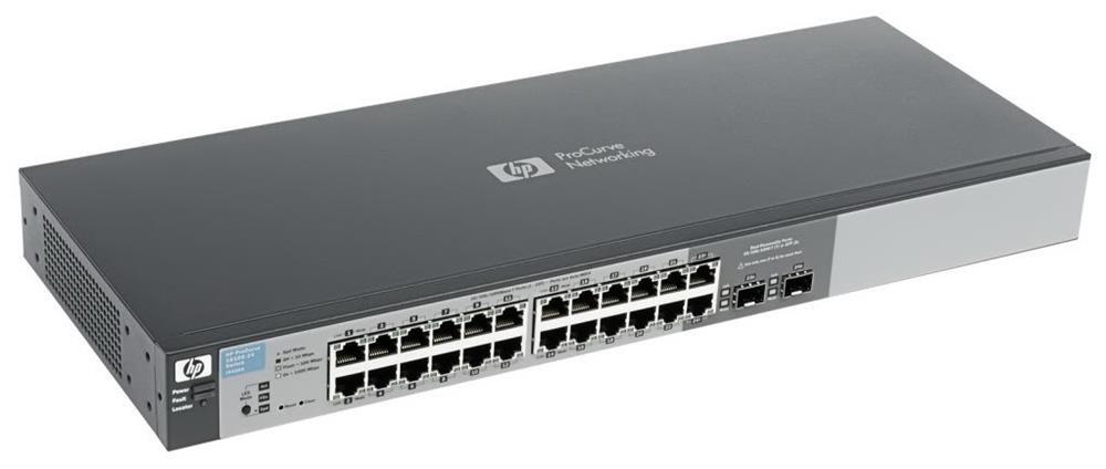 J9450-61001 HP Procurve 1810-24G 24-Ports 10/100/1000Base-T RJ-45 Manageable Layer2 Rack-mountable Ethernet Switch with 2x Shared SFP (mini-GBIC) Ports (Refurbished)