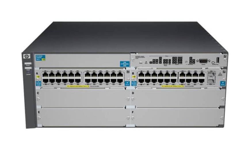 J9533A HP ProCurve E5412-92G-PoE 92-Ports Layer-4 Managed v2 zl Gigabit Ethernet Switch with 2 x SFP (mini-GBIC) (Refurbished)