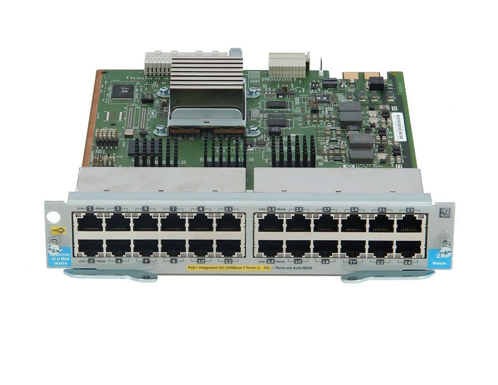 J9547-61101 HP 24-Ports RJ-45 100Mbps 10Base-T/100Base-TX PoE+ v2 ZL Module for 5400 ZL and 8200 ZL Series Switches