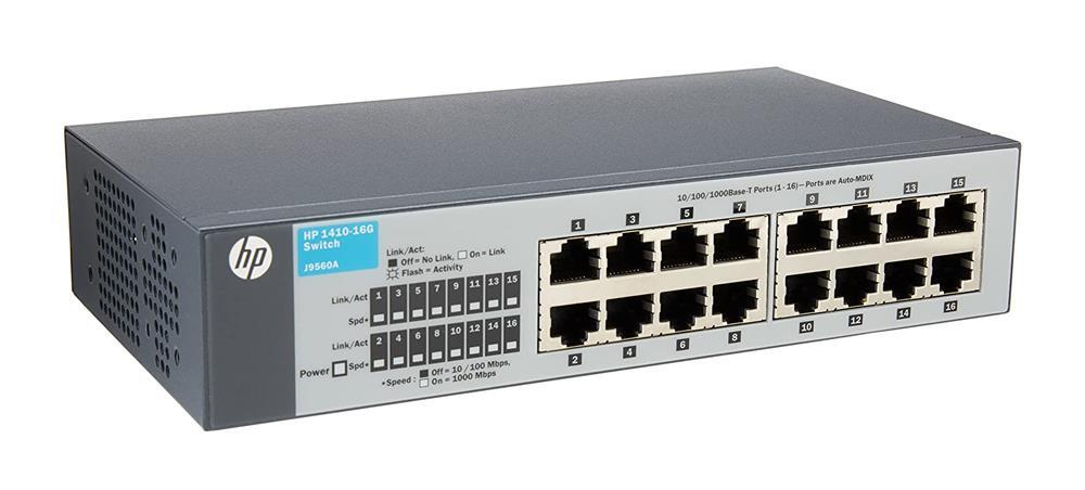 J9560A HP ProCurve 1410-16G Ethernet Switch 16-Ports s 16 x RJ-45 10/100/1000Base-T (Refurbished)