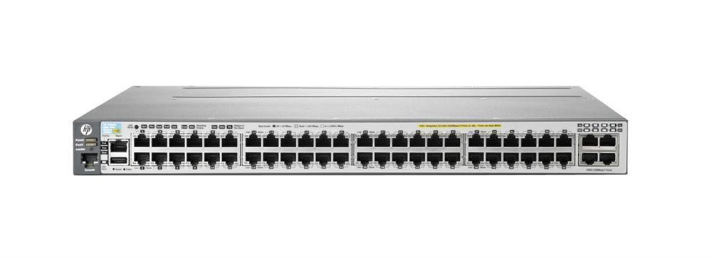 J9588A HP E3800-48G-PoE+-4XG Layer 3 Switch 48-Ports Manageable 48 x POE+ Stack Port 1 x Expansion Slots 10/100/1000Base-T 10GBase-T PoE Ports (Refur (Refurbished)