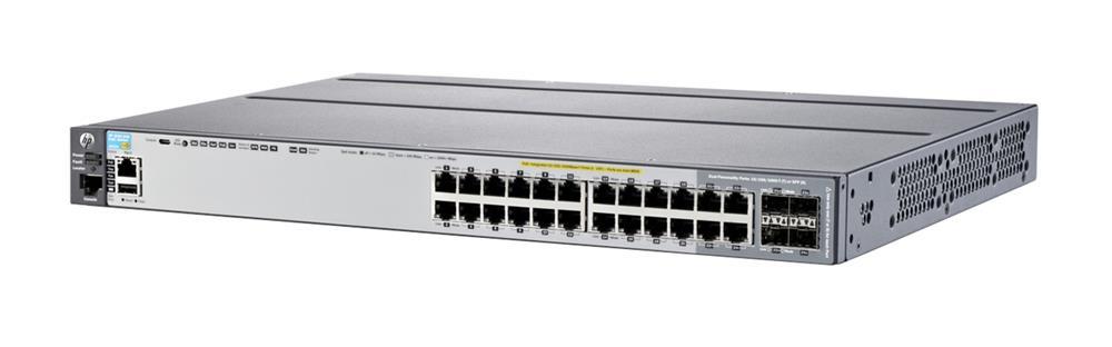 J9727AABA HP ProCurve 2920-24G 24-Ports 10/100/1000 Rj-45 PoE+ Manageable Rack-mountable Stackable Gigabit Ethernet Switch with 4x Combo Gigabit SFP Ports (Refurbished)