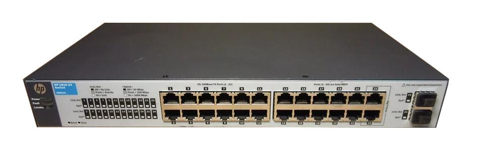 J9801A HP 1810-24 v2 24-Ports RJ-45 Rack-Mountable Manageable Switch with 2x SFP 10/100Base-TX Ports (Refurbished)