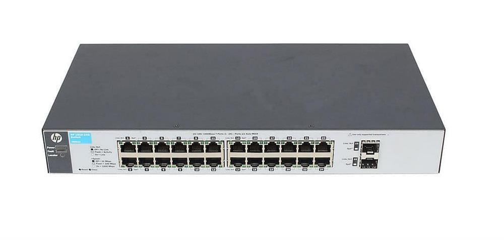 J9803A HP 1810-24G Switch 24 Ports Manageable 24 x RJ-45 2 x Expansion Slots 10/100/1000Base-T Rack-mountable Wall Mountable Desktop (Refurbished)