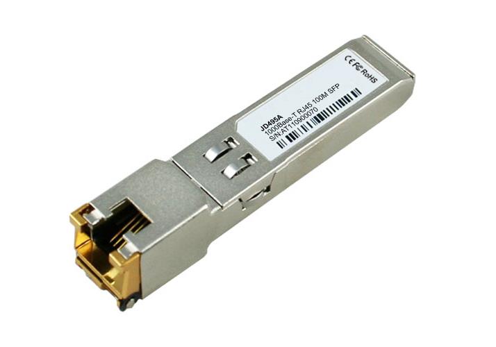 JD495A#ABA HP X124 1Gbps 1000Base-T Copper 100m RJ-45 Connector SFP Transceiver Module JD495A ABA