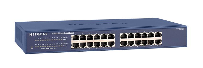 JFS524F NetGear ProSafe Plus 24-Ports 10/100Mbps RJ45 Fast Ethernet Rackmount Switch (Refurbished)