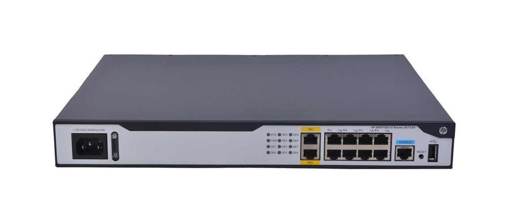 JG732ARABA HP MSR1003-8 4GHz Atom Processor 512MB RAM 256MB Flash Memory 8-Ports Gigabit Ethernet Router (Refurbished)