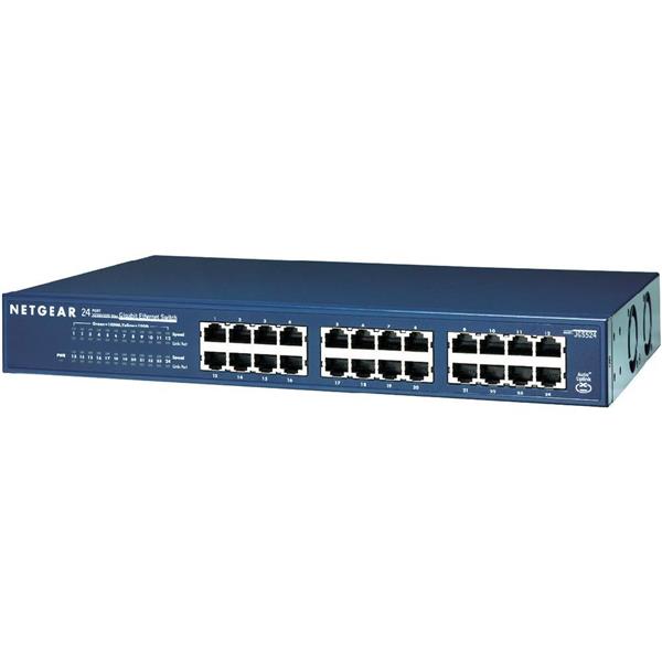 JGS524 NetGear ProSafe 24-Ports RJ-45 10/100/1000Mbps Gigabit Ethernet Layer 2 Unmanaged Switch (Refurbished)
