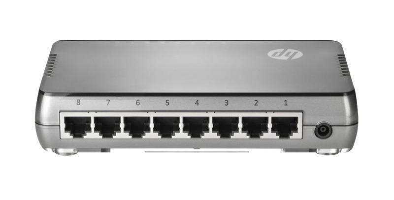 JH408A#ABB HP Officeconnect 1405 8G V3 8-Ports RJ-45 10/100/1000Base-T Unmanaged Layer 2 Gigabit Ethernet Switch (Refurbished)
