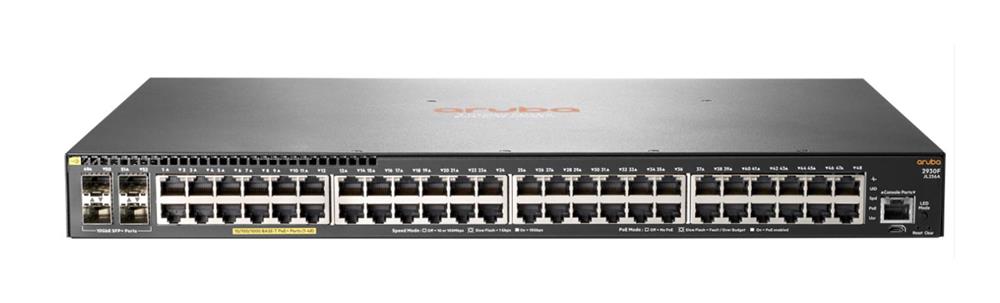 JL256A#ACE HP Aruba 2930F 48G 48-Ports PoE+ 4SFP+ Switch DK en (Refurbished)