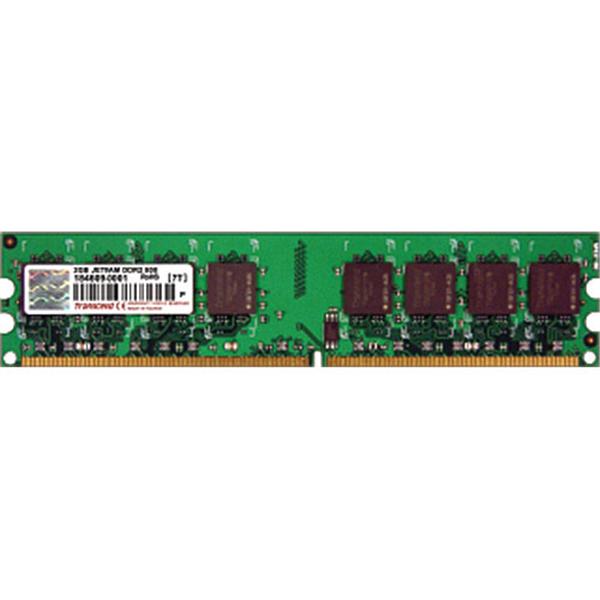 JM2GDDR2-8K Transcend 2GB Kit (2 X 1GB) PC2-6400 DDR2-800MHz non-ECC Unbuffered CL5 240-Pin DIMM Dual Channel Memory