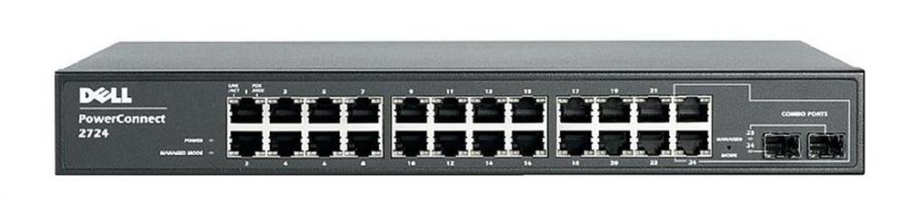 JY297 Dell PowerConnect 2724 24-Ports 10/100/1000Base-T Gigabit Ethernet Switch (Refurbished)
