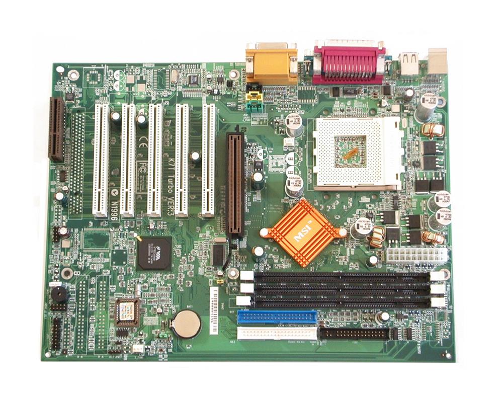 K7TTURBO MSI MS-6330 Socket A VIA Apollo KT133A Amd Athlon/ Duron/ Athlon XP Processors Support SDRAM ATA-100 ATX Motherboard (Refurbished)