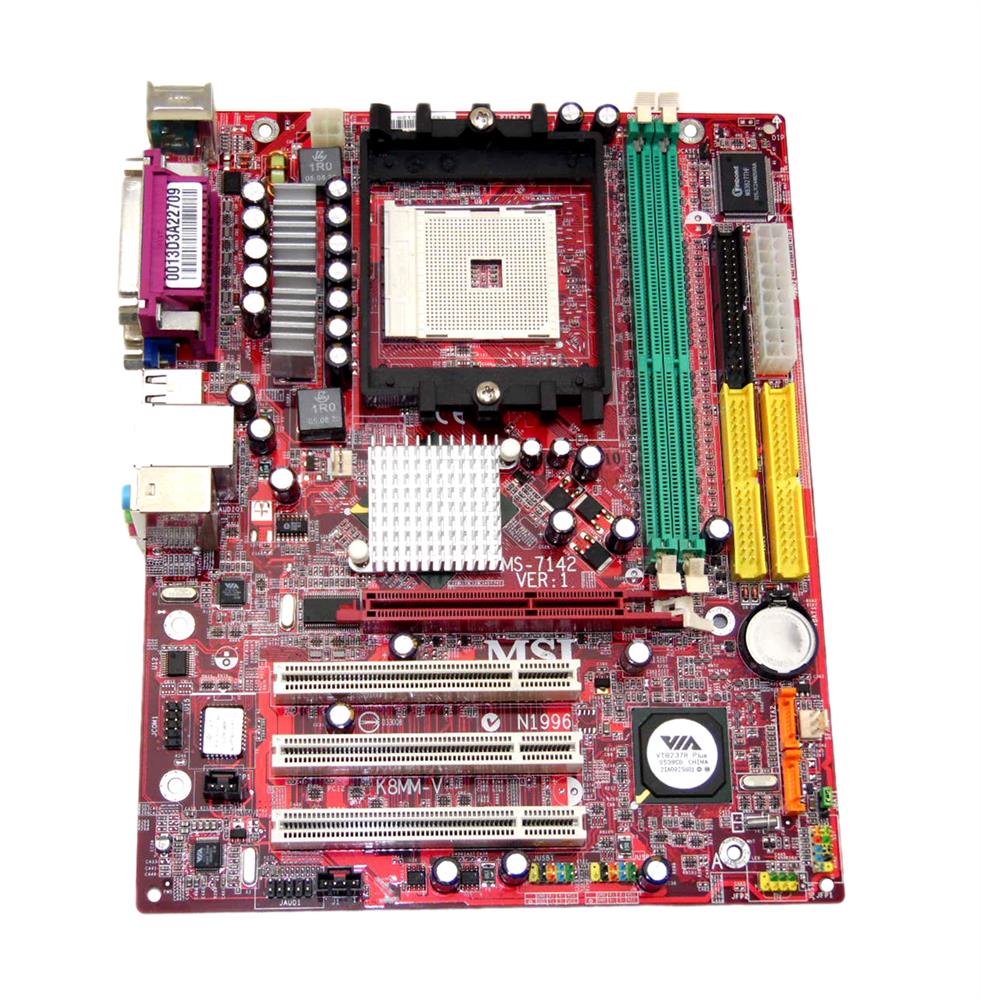 K8MM-V MSI Socket 754 VIA K8M800 + VIA VT8237R Chipset AMD Athlon 64/ Sempron Processors Support DDR 2x DIMM 2x SATA 1.50Gb/s Micro-ATX Motherboard (Refurbished)
