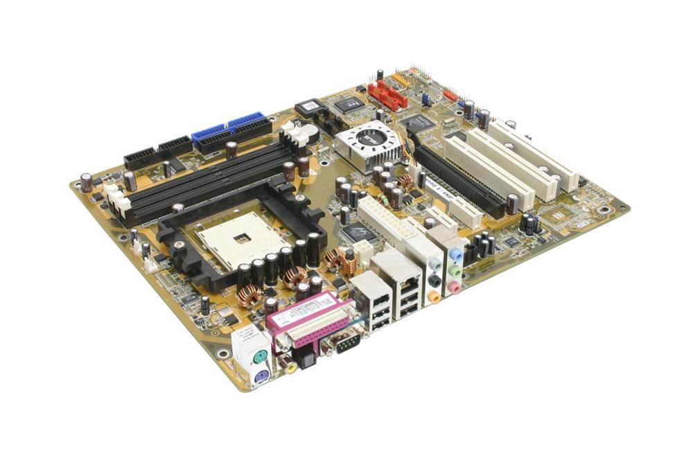 K8N4-E ASUS Socket 754 Nvidia nForce4 4x Chipset AMD Athlon 64/ AMD Sempron Processors Support DDR 3x DIMM 4x SATA 1.50Gb/s ATX Motherboard (Refurbished)