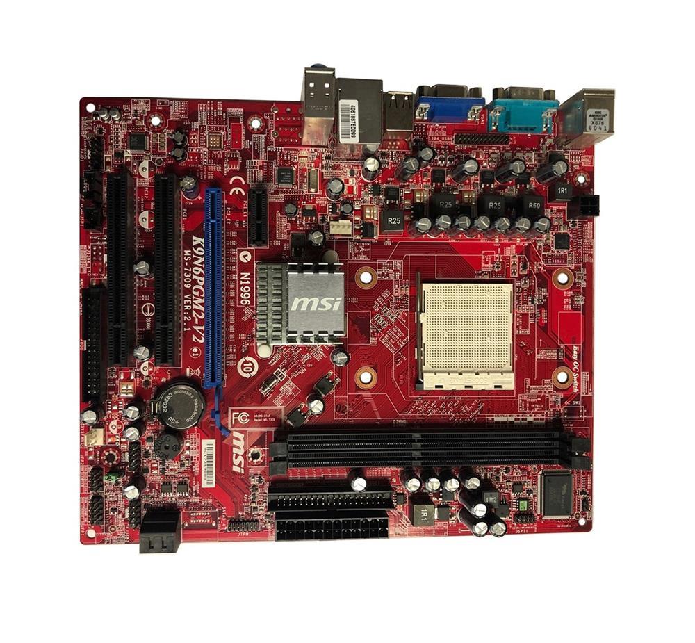 K9N6PGM2-V2-A1 MSI Socket AM2+ Nvidia GeForce 6150 SE Chipset AMD Phenom II X4/ Phenom II X3/ Phenom II X2/ Phenom X4/ Phenom X3/ AMD Athlon II X4/ Athlon II X3/ Athlon X2/ AMD Sempron Processors Support DDR2 2x DIMM 2x SATA2 3.0Gb/s Micro-ATX Motherboard (Refurbished)