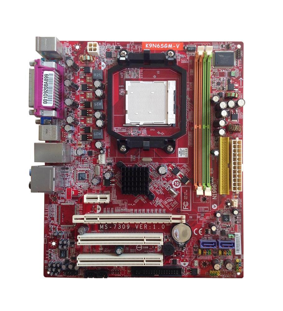 K9N6SGM-V MSI Socket AM2 Nvidia GeForce 6100/ nForce 405 Chipset AMD Athlon 64 X2/ Athlon 64 FX/ Athlon 64/ AMD Sempron Processors Support DDR2 2x DIMM 2x SATA 3.0Gb/s Micro-ATX Motherboard (Refurbished)