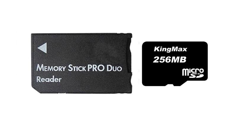 KC256M-KX KingMax 256MB microSD Flash Memory Card with Pro Duo Stick Adapter