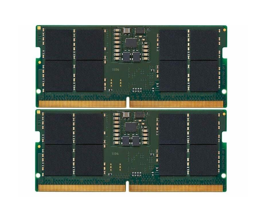 KCP556SS8K2-32 Kingston 32GB Kit (2 X 16GB) PC5-44800 DDR5-5600MHz Non-ECC Unbuffered CL46 262-Pin SoDIMM 1.1V Single Rank Memory Module