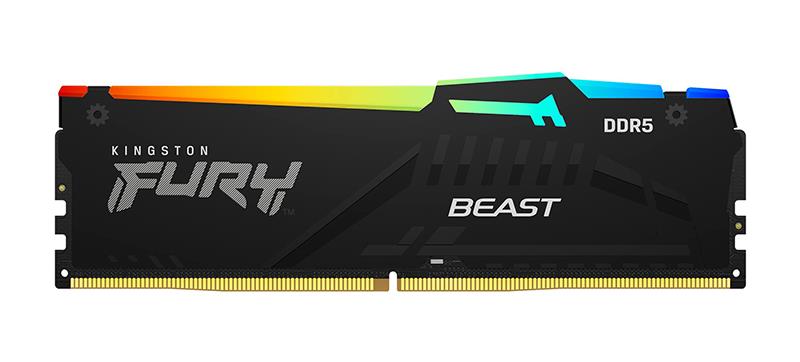 KF548C38BBA-16 Kingston FURY Beast RGB 16GB PC5-38400 DDR5-4800MHz Non-ECC Unbuffered CL38 288-Pin DIMM 1.1V Single Rank Memory Module