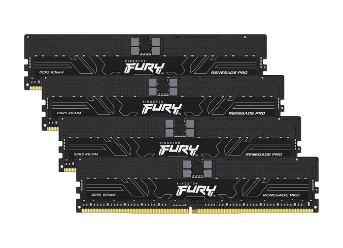 KF548R36RBK4-128 Kingston FURY Renegade Pro 128GB Kit (4 x 32GB) PC5-38400 DDR5-4800MHz ECC Registered CL36 288-Pin DIMM 1.1V Single Rank Memory
