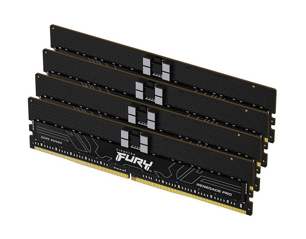 KF548R36RBK4-64 Kingston FURY Renegade Pro 64GB Kit (4 X 16GB) PC5-38400 DDR5-4800MHz ECC Registered CL36 288-Pin DIMM 1.1V Single Rank Memory Module